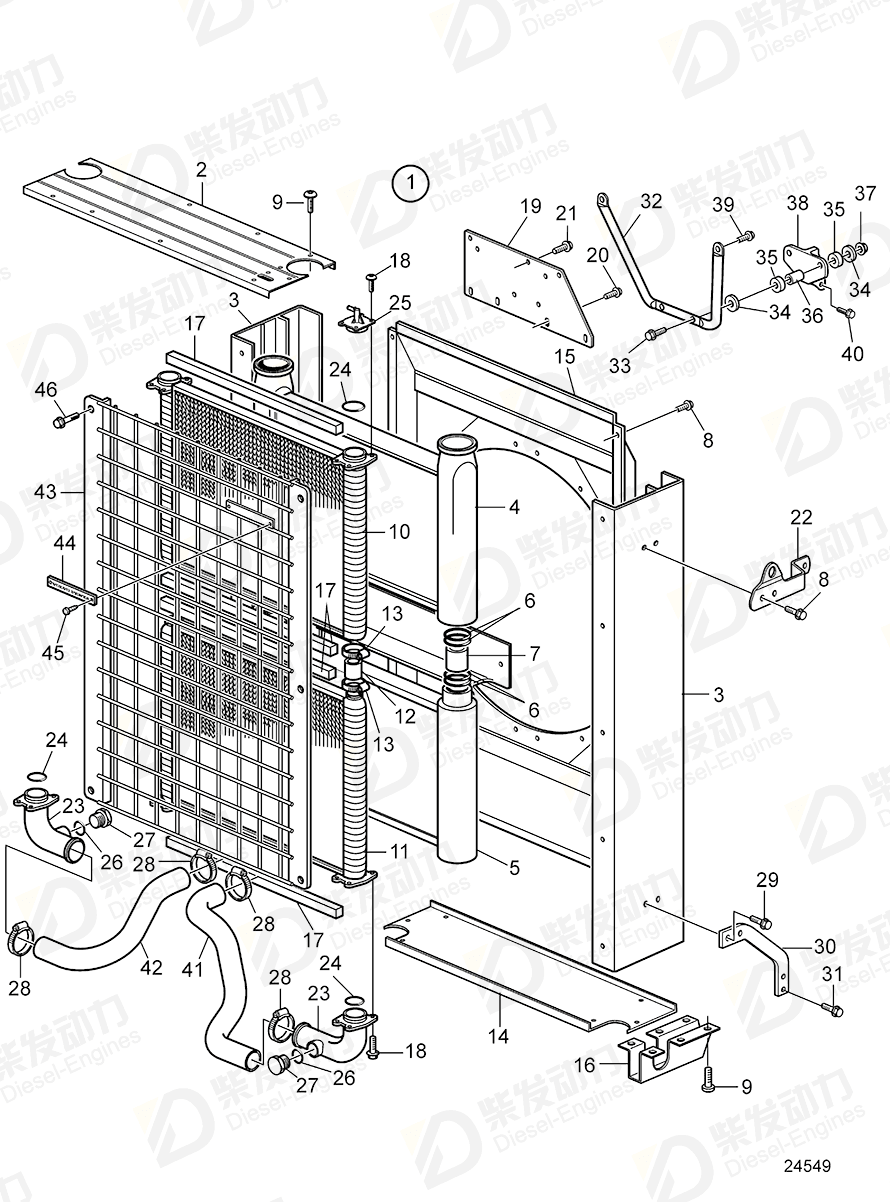 VOLVO Hose connection 21134796 Drawing VOLVO Hose connection 21134796 Drawing